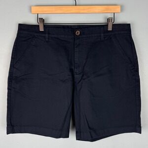 Chubbies Originals 7" Chino Shorts Men's 36 Navy Blue Twill Stretch Cotton Blend